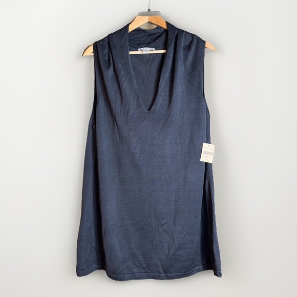 Coldwater Creek Sweaters - Coldwater Creek Flute Neck Silk Blend Sweater Shell Size 1X NWT Charcoal Gray